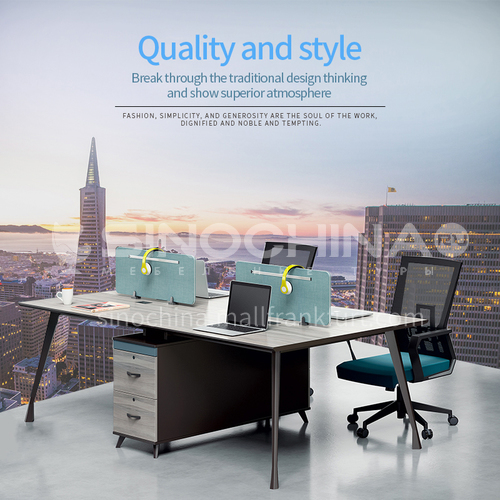 AB-ALW-2412A- Modern office furniture, staff desk, environmentally friendly and healthy board, steel frame, office desk and chair